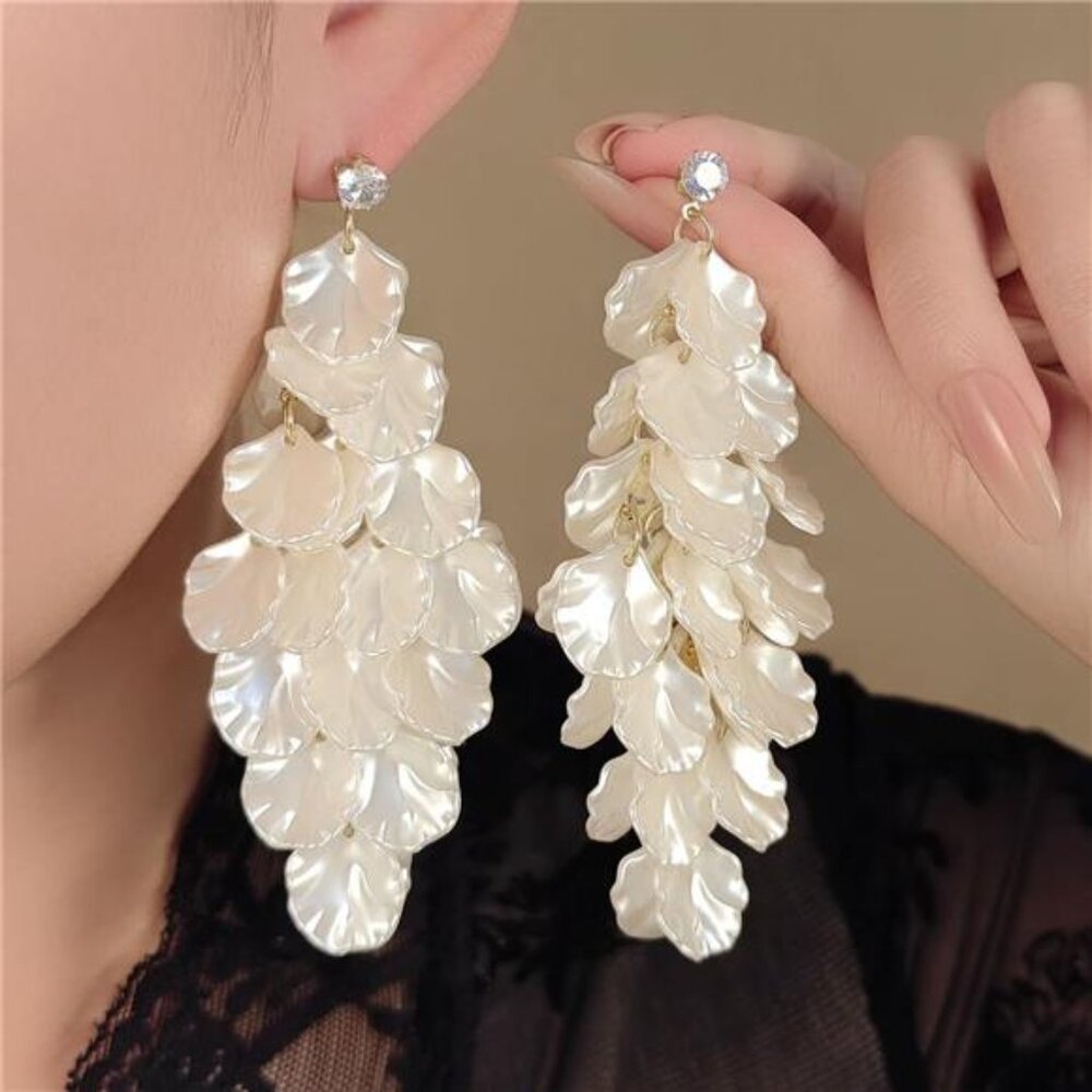 Boho Seashell Statement Earrings | Natural Ocean-Inspired Coastal Jewelry